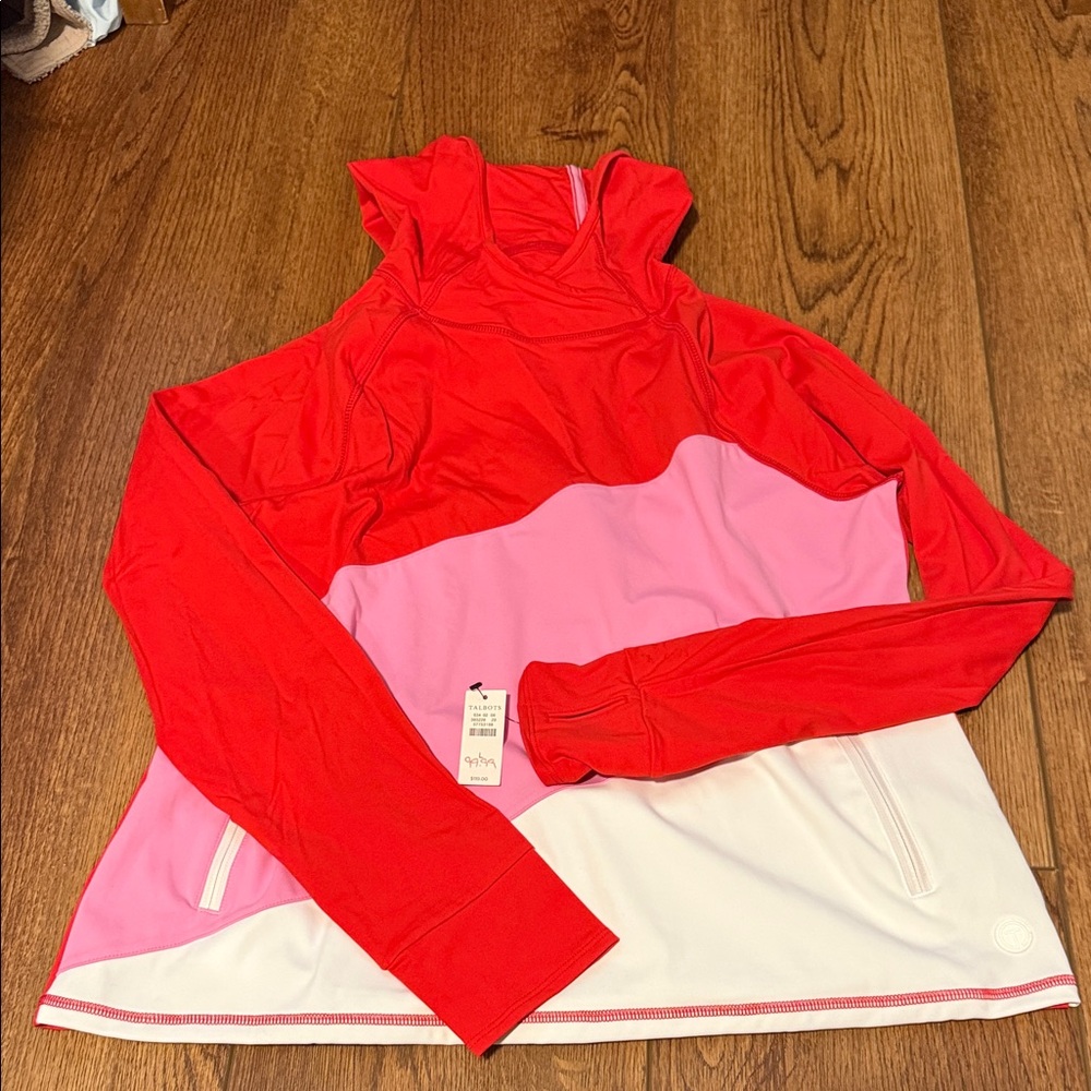 Talbots pullover Stylish Red and Pink Women's Top NWT size L
